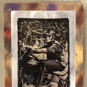 Macon County Line Photo Original Art hand transferred on Aluminum